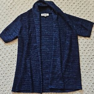 Blue Half Sleeve Cardigan